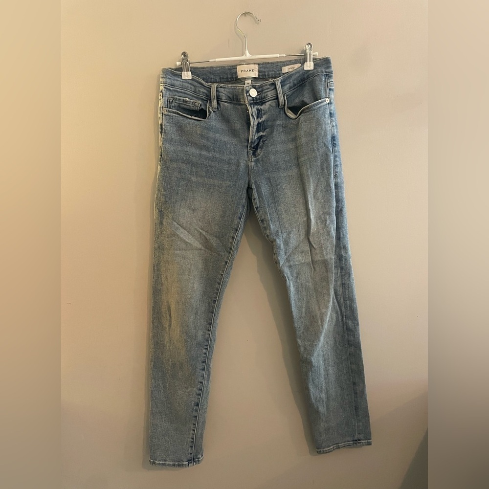 FRAME Medium Wash Skinny Jeans